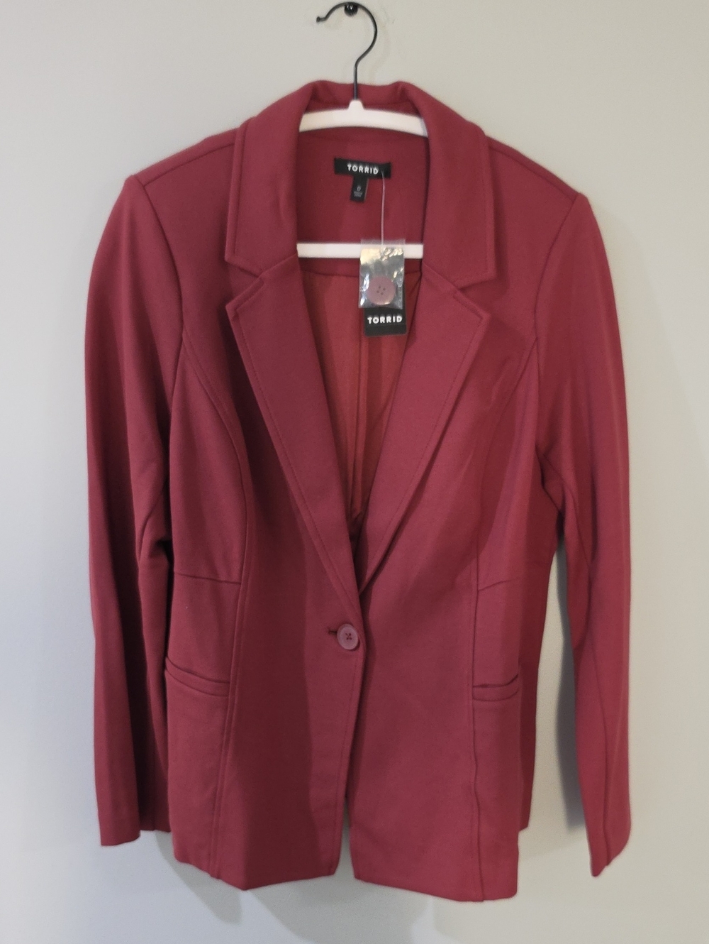 torrid dusty Studio Ponte Blazer New Maroon